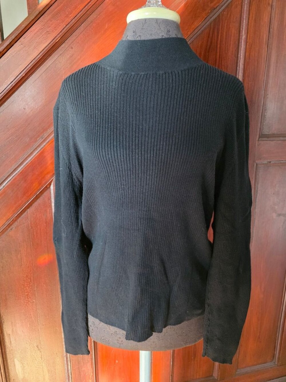 American Eagle Outfitters Black Ribbed Knit Sweater Womens XL Cotton Blend Long